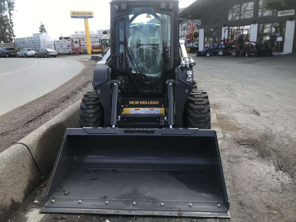 Front of New Holland L320 Skid Steer