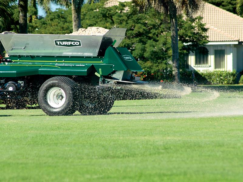 Front right of 1550 Topdresser/Spreader