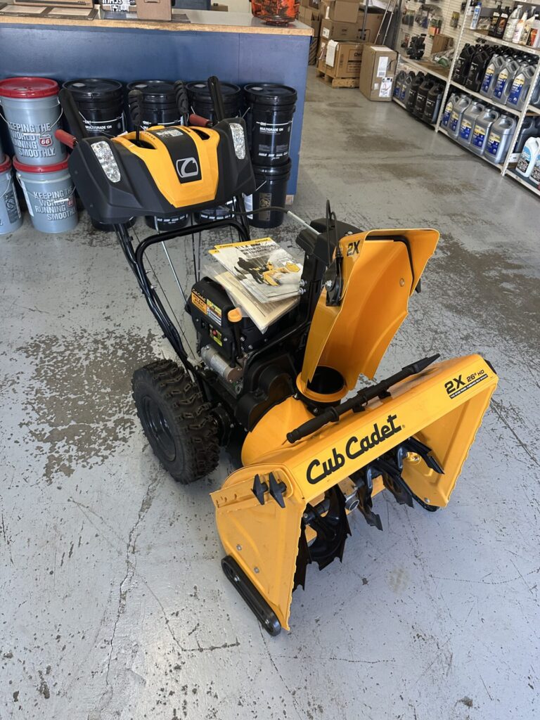Front of Cub Cadet Snow Blower