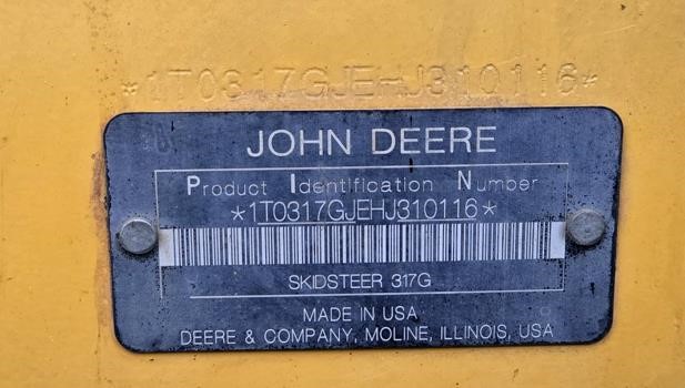 John Deere Serial Tag