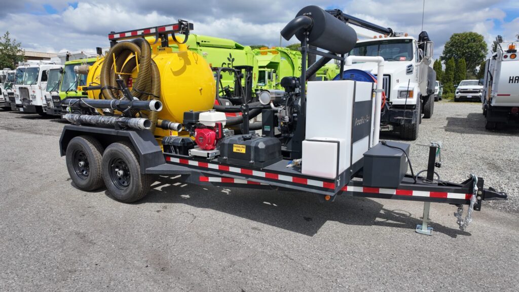 Right Side of Pacific Tek PV500 Hydrovac Trailer