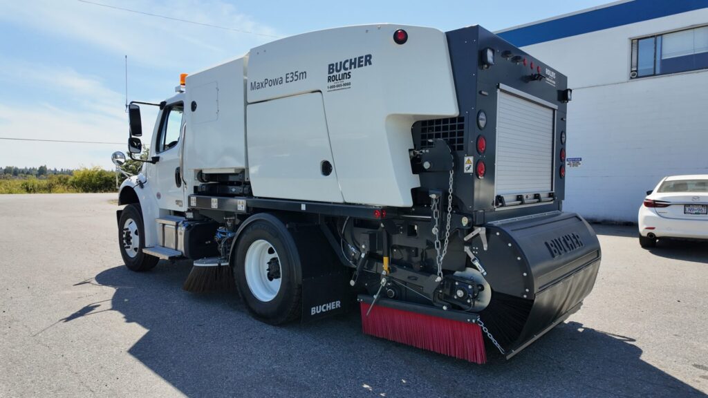Left Rear Corner of Bucher Sweeper
